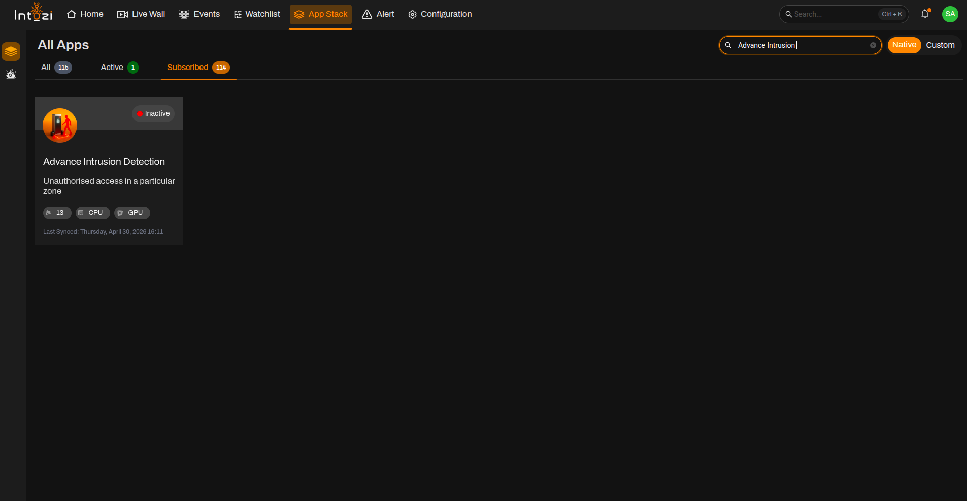Search Advance Intrusion