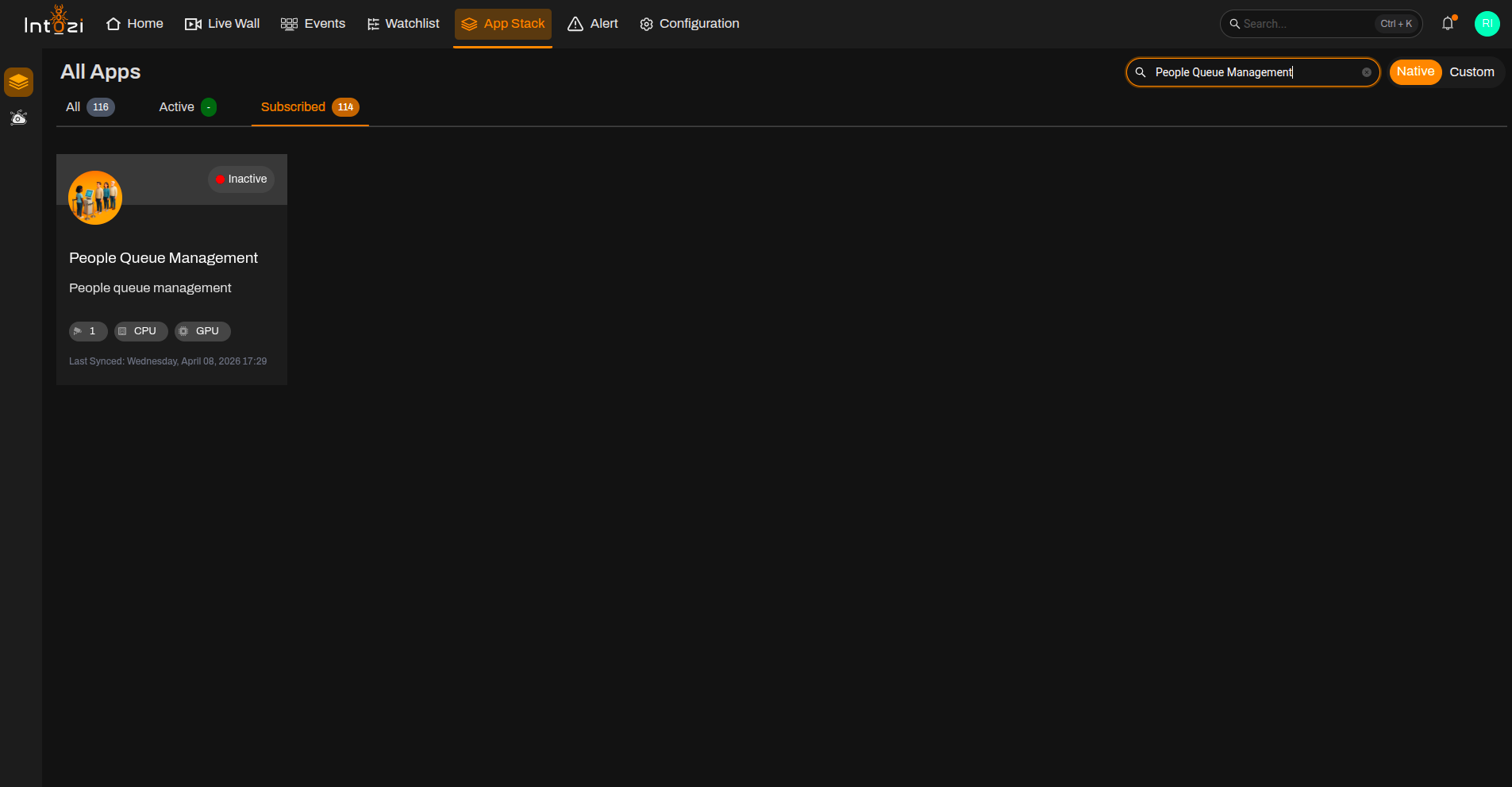 Search People Queue Management