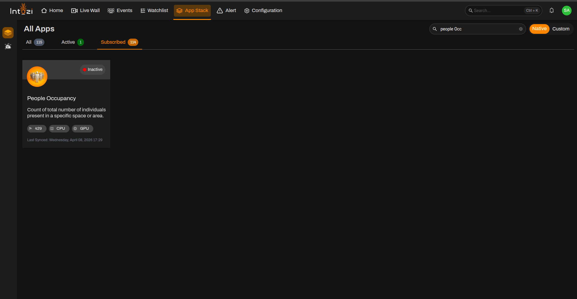 People Occupancy Dashboard