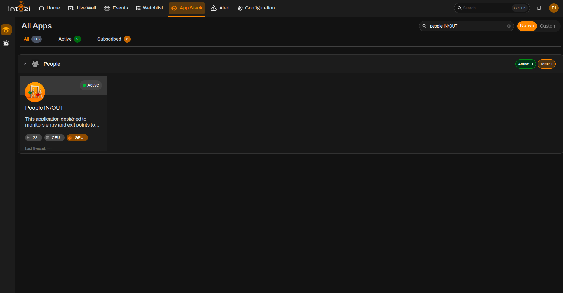 People IN/OUT Dashboard