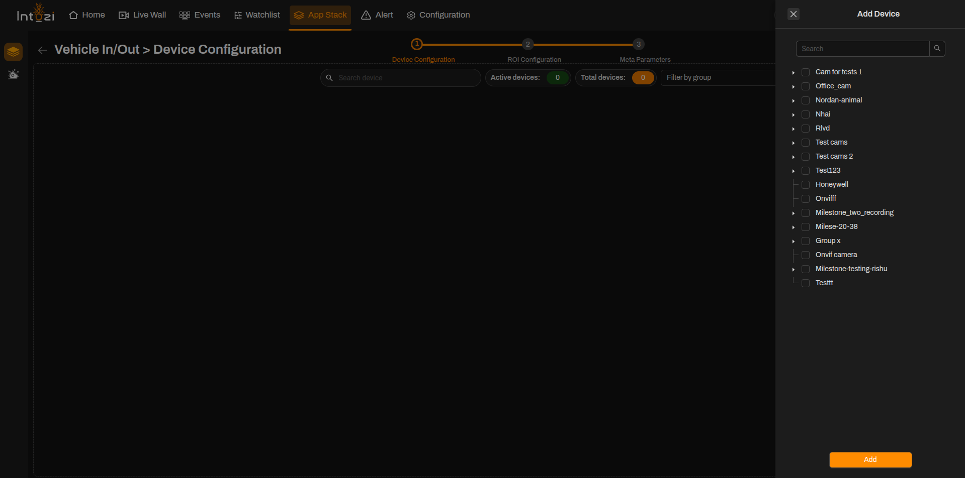 Add Device Panel
