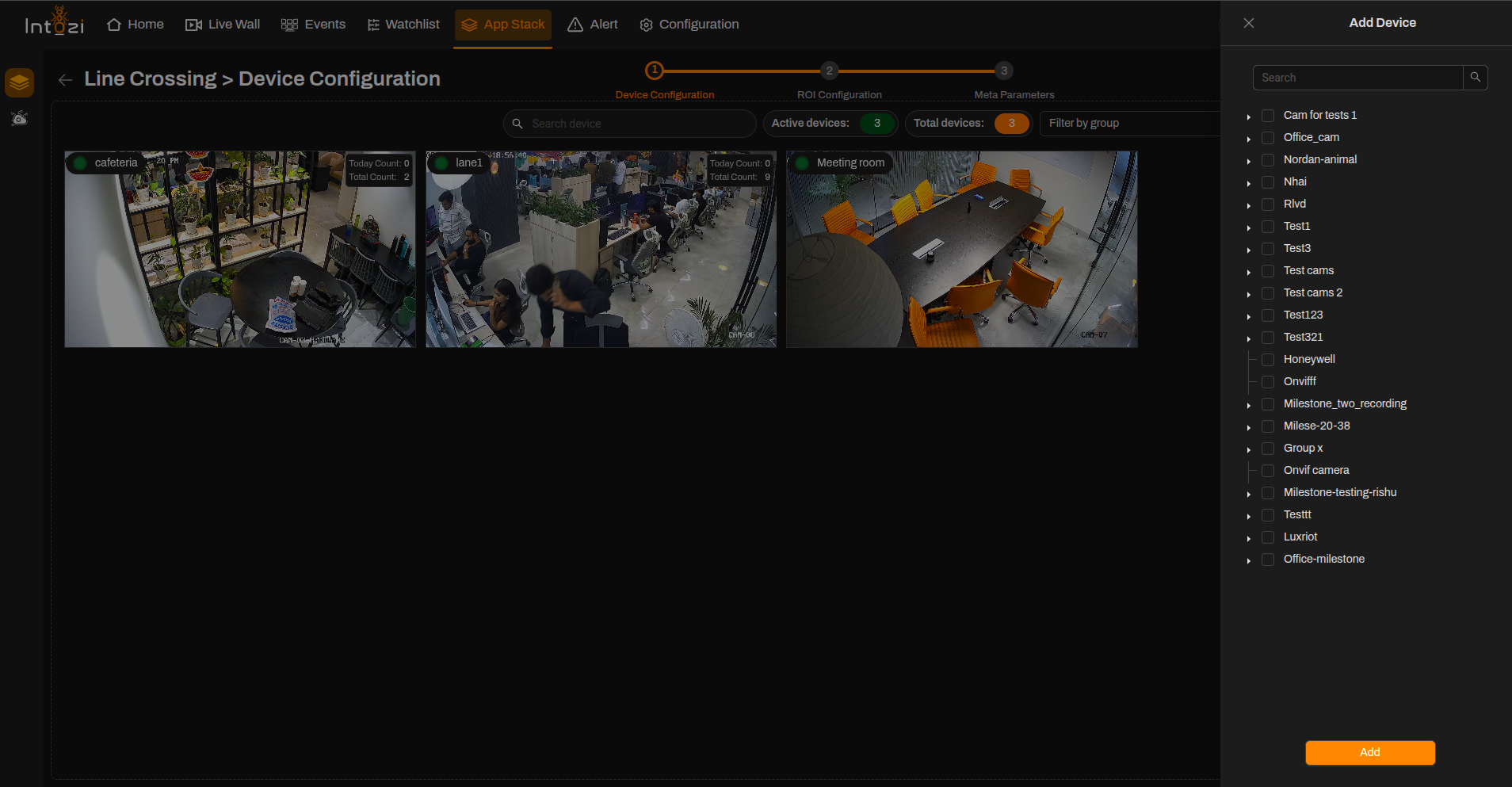 Line Crossing Dashboard